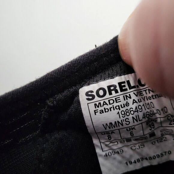 SOREL Kinetic Impact Lace Womens 8 Black Sneakers NL4694-010 Athletic Athleisure - Picture 9 of 9